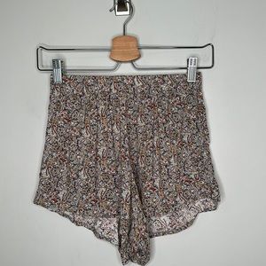 Brandy Melville Paisley Printed Lightweight Viscose Shorts
